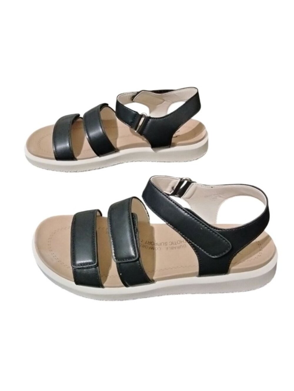 Ortorex Size 9 Sandals Arch Support Black Adjustable Comfort Straps Womens - Picture 4 of 8